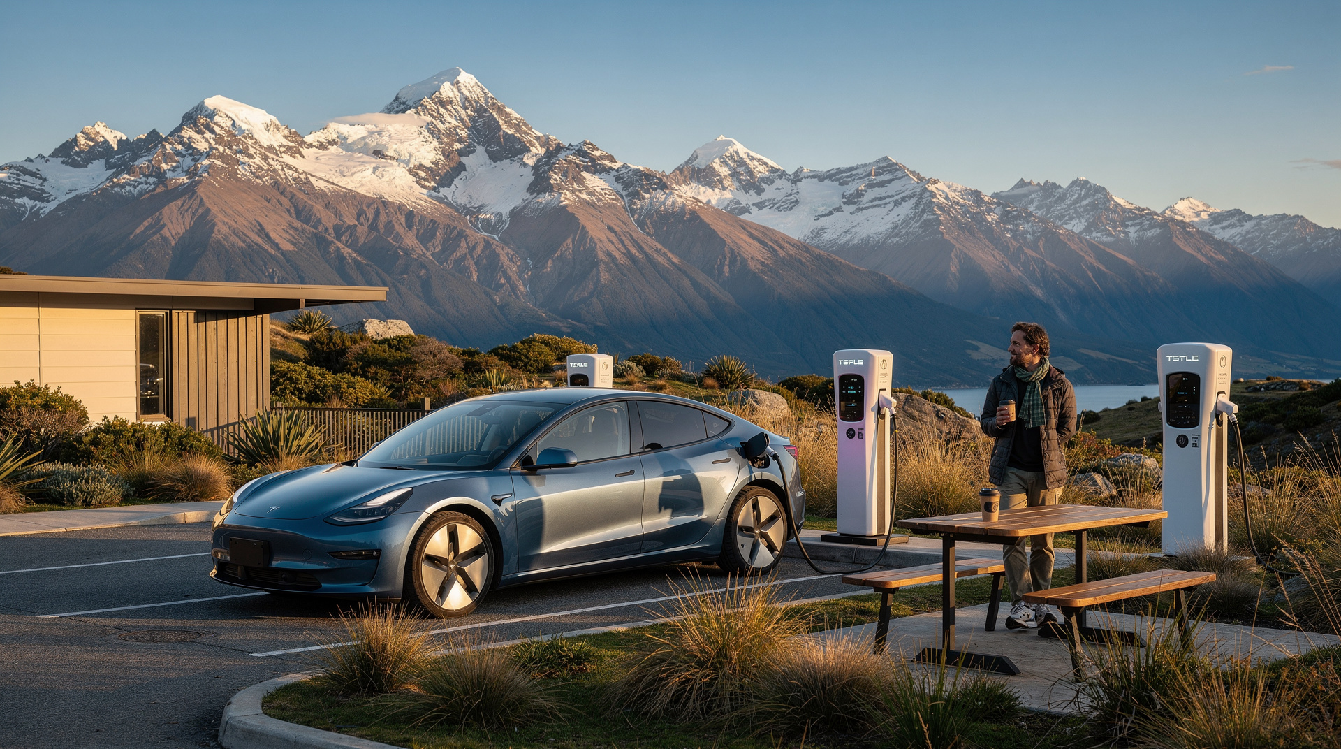 Road trip de veículo elétrico pela Nova Zelândia — o guia prático 2026