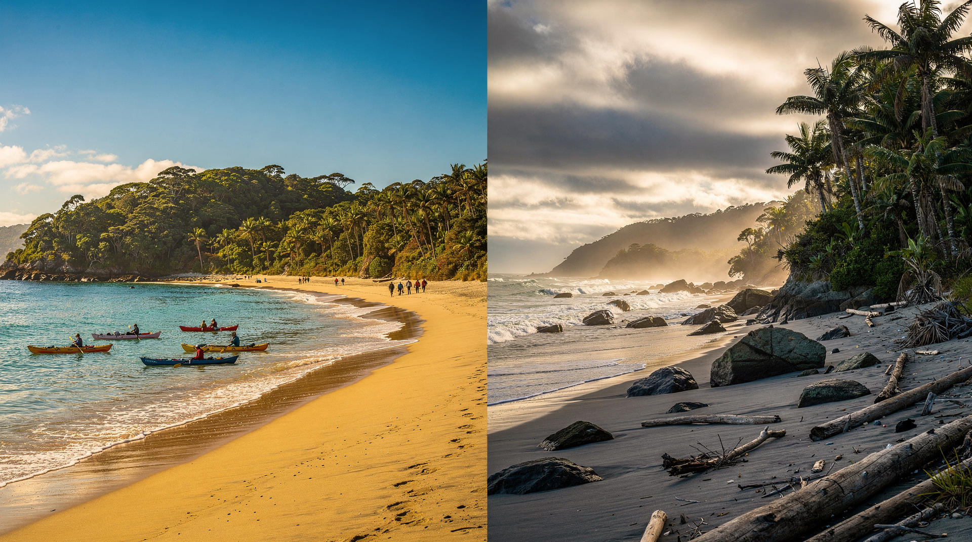 Abel Tasman vs Parque Nacional Kahurangi