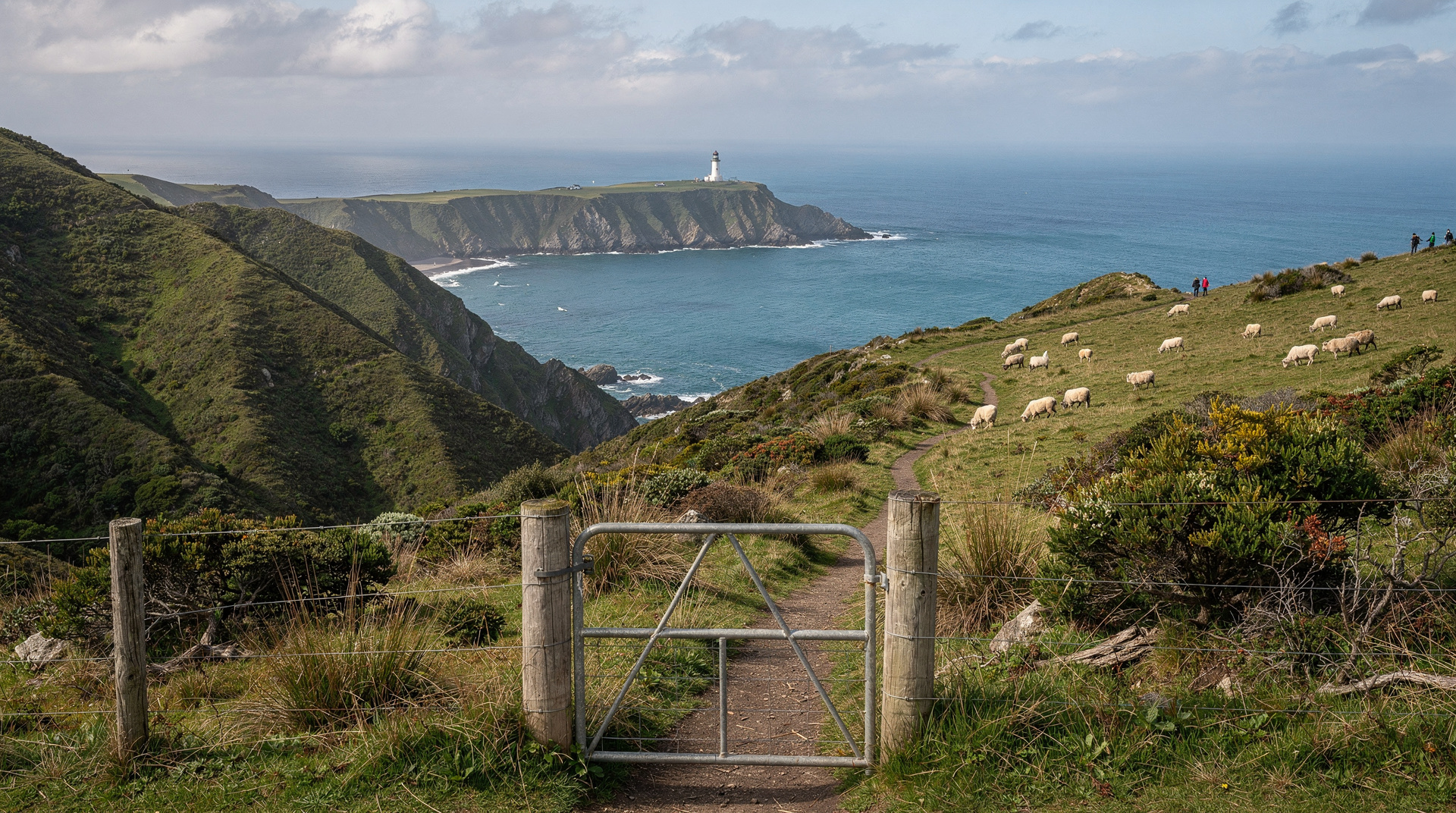 Banks Peninsula Track — percurso costeiro privado perto de Akaroa