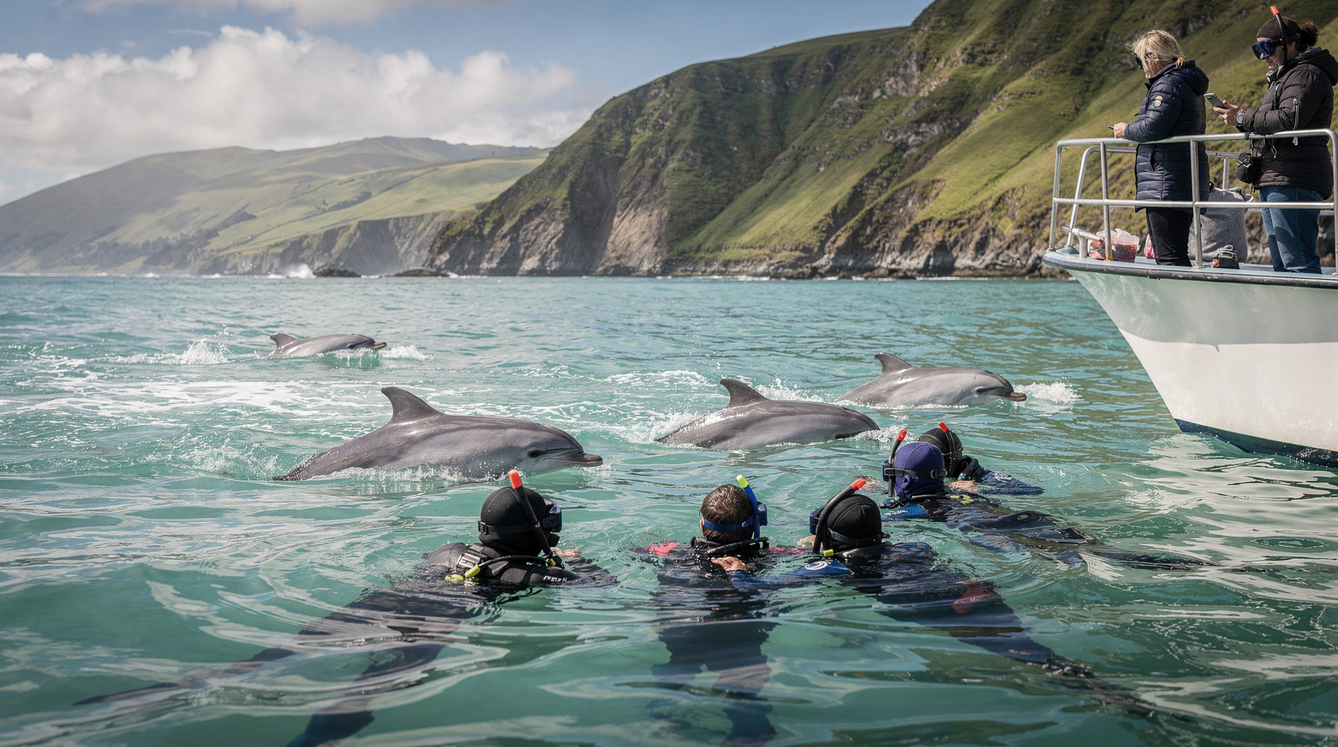 Golfinhos de Hector em Akaroa — o menor golfinho do mundo