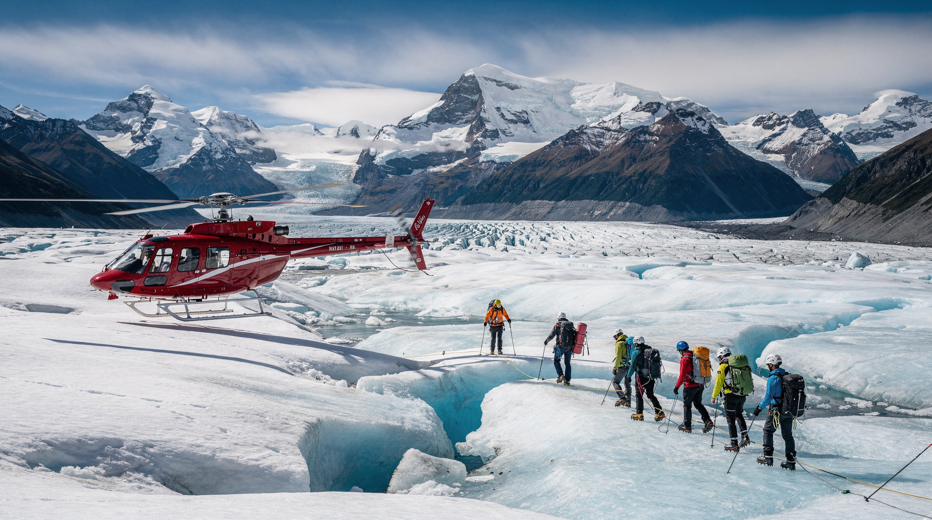 Voos de helicóptero no Fox Glacier — o glaciar mais tranquilo visto do ar