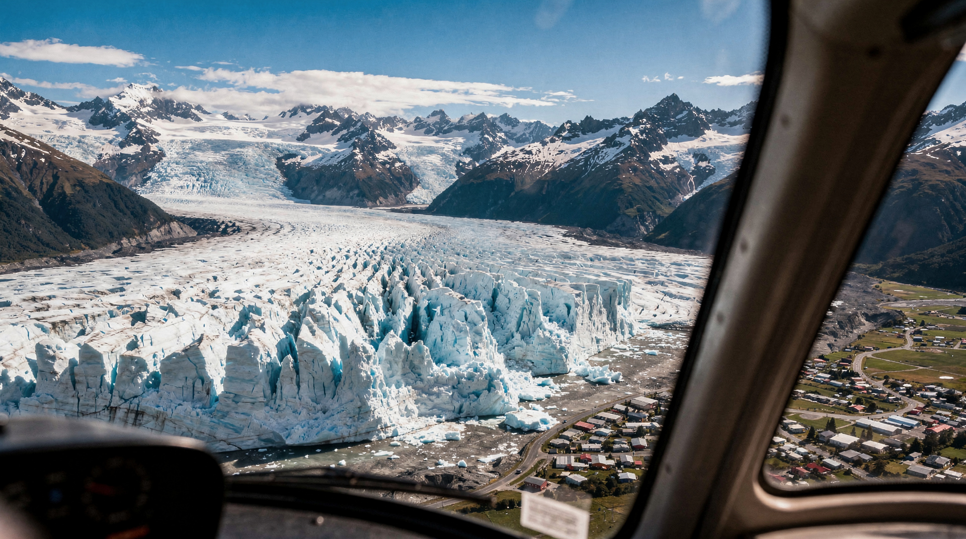 Voos de helicóptero em Franz Josef — o glaciar visto do ar e a pé
