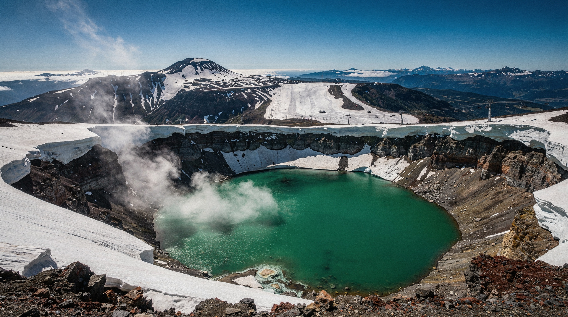 Mt Ruapehu — guia de esqui e vulcanismo na Ilha Norte