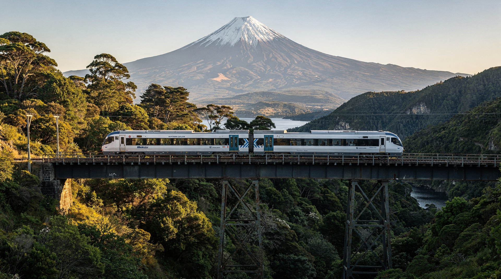 Trem Northern Explorer — de Auckland a Wellington por trilhos cênicos