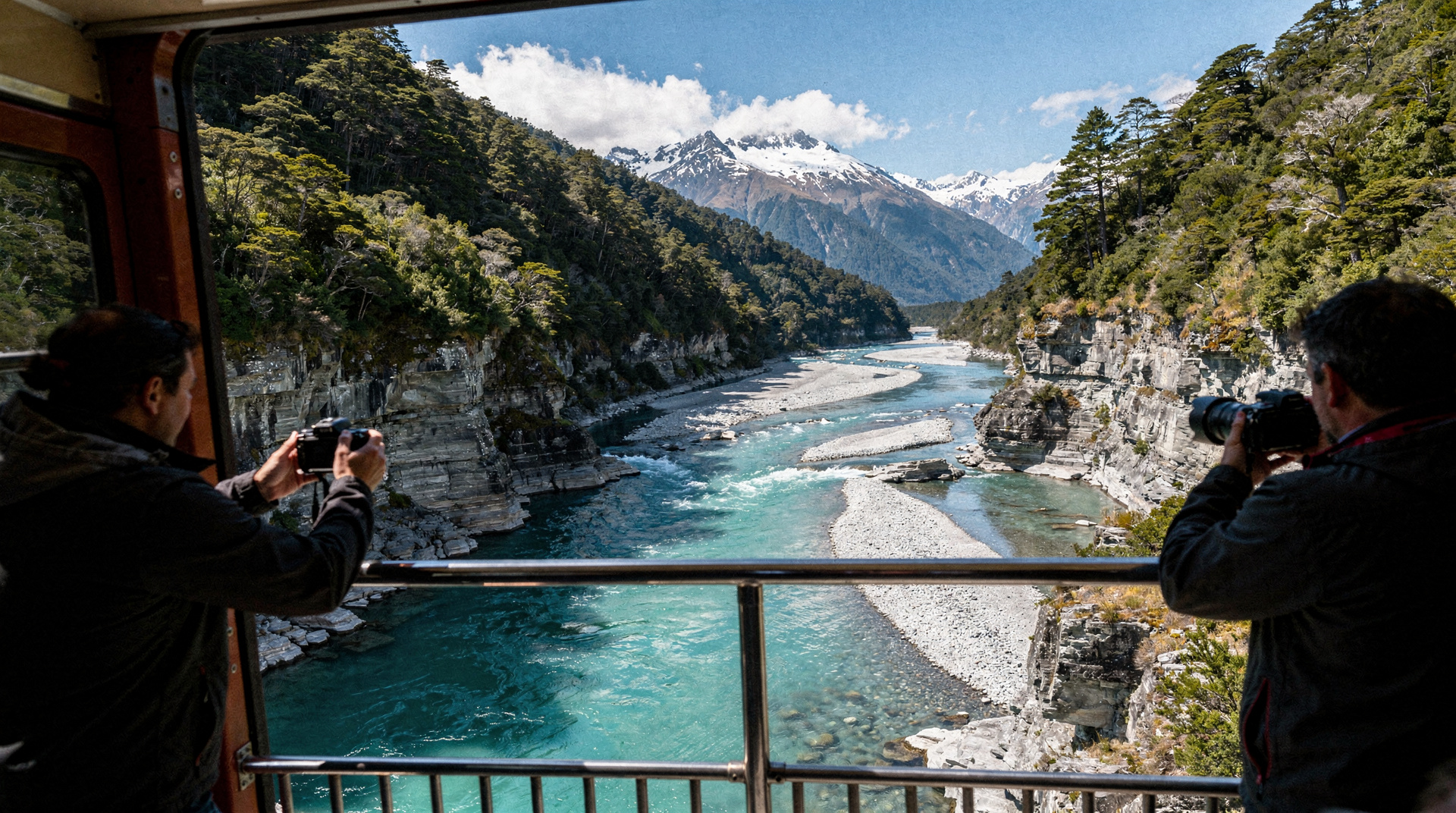 Excursão de dia no TranzAlpine — Christchurch a Greymouth e volta